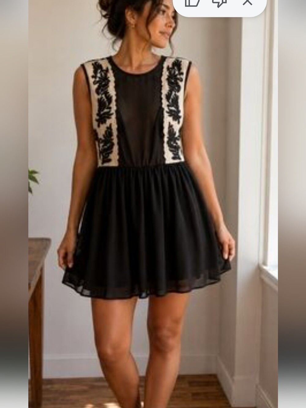 Pins & Needles Embroidered Fit & Flare Dress Size 0